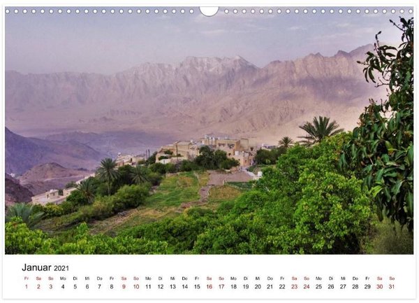 Oman Kalender 2022, 12 Monatsblätter